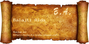 Balajti Aida névjegykártya